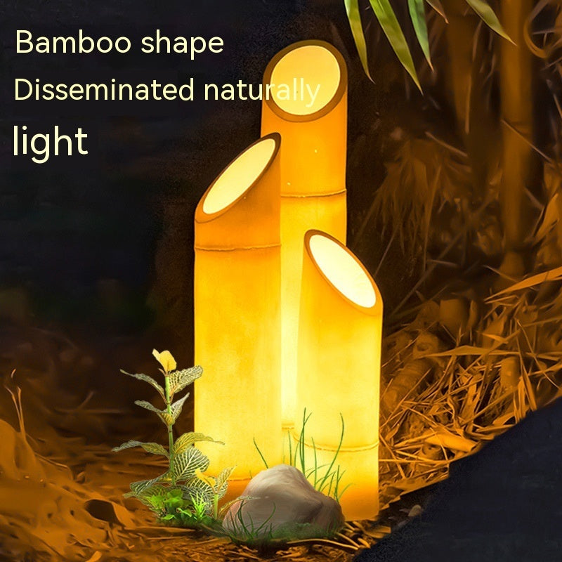 Solar Outdoor Waterproof Simulation Bamboo Lamp for Garden