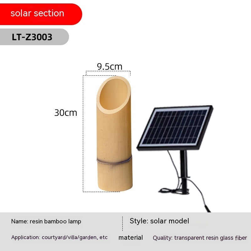Solar Outdoor Waterproof Simulation Bamboo Lamp for Garden