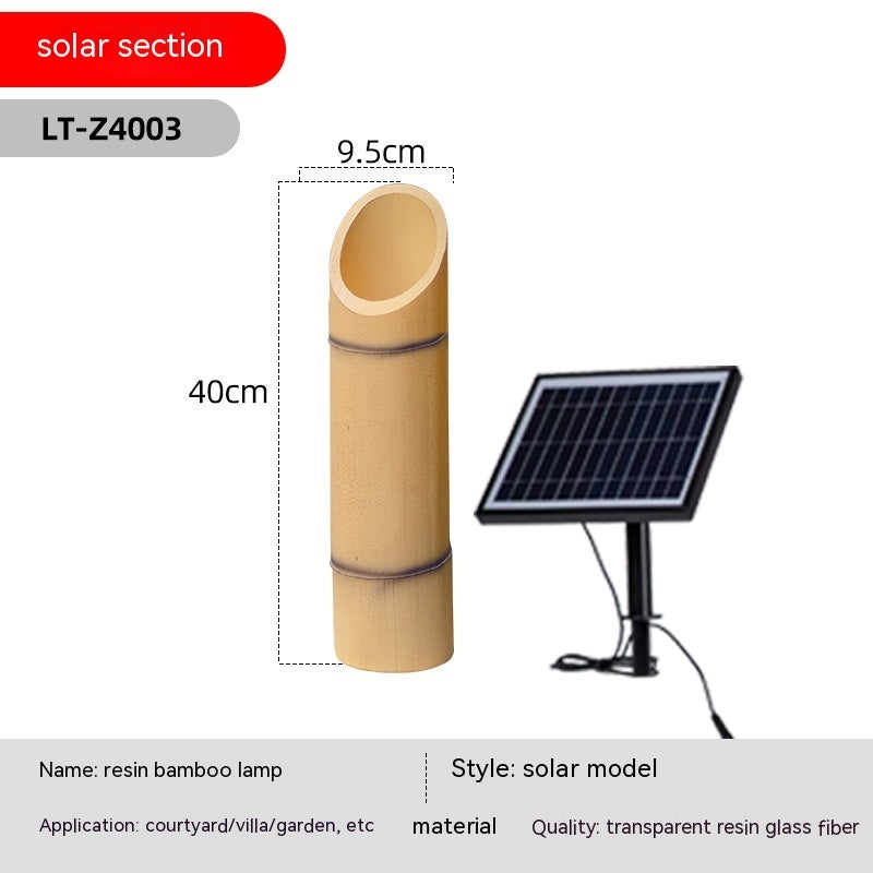Solar Outdoor Waterproof Simulation Bamboo Lamp for Garden