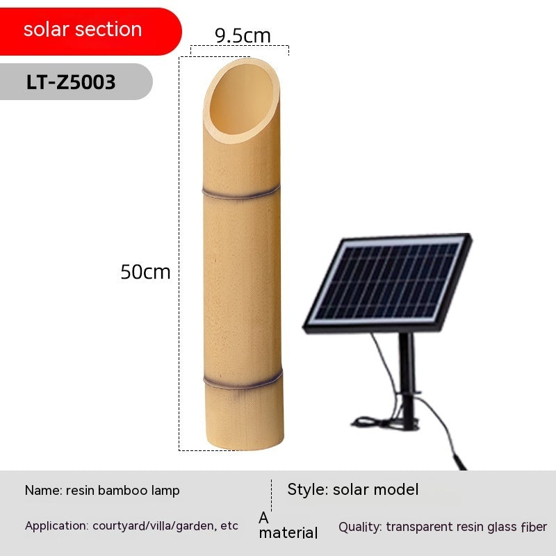 Solar Outdoor Waterproof Simulation Bamboo Lamp for Garden