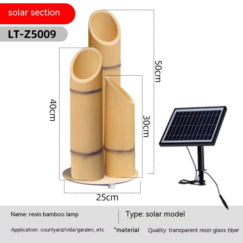 Solar Outdoor Waterproof Simulation Bamboo Lamp for Garden