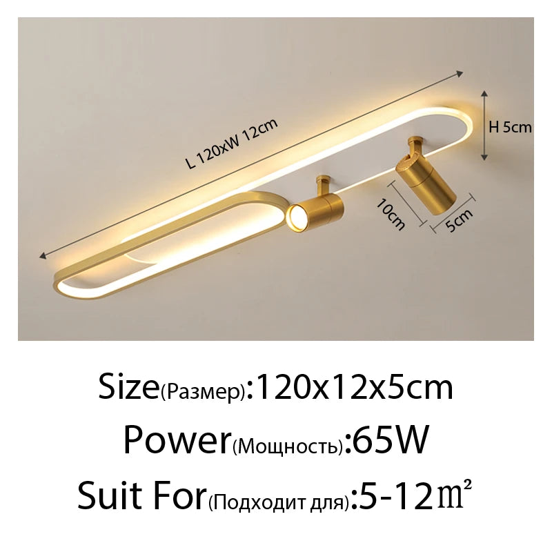 Modern Acrylic LED Chandelier with Adjustable Spotlight