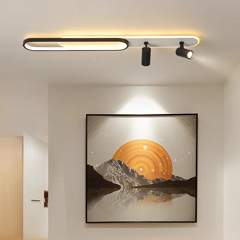 Modern Acrylic LED Chandelier with Adjustable Spotlight
