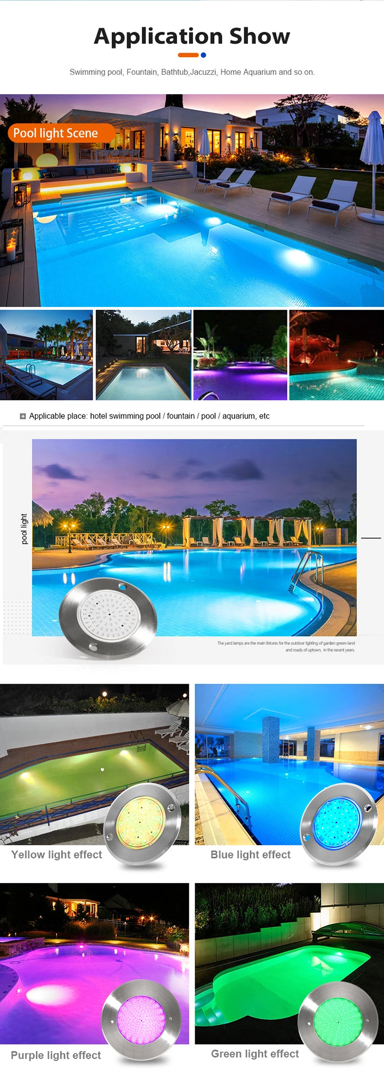 Smart RGB LED Underwater Swimming Pool Light 12V
