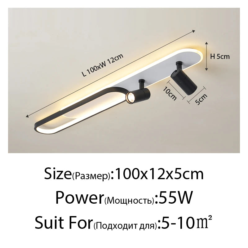 Modern Acrylic LED Chandelier with Adjustable Spotlight