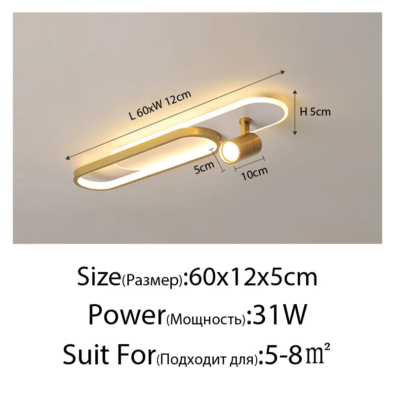 Modern Acrylic LED Chandelier with Adjustable Spotlight