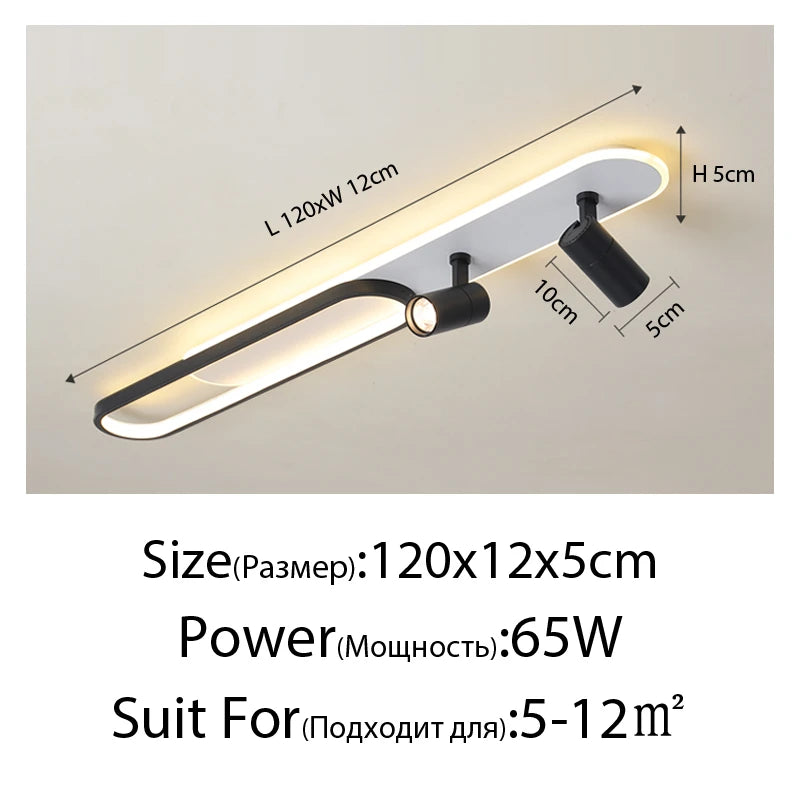 Modern Acrylic LED Chandelier with Adjustable Spotlight