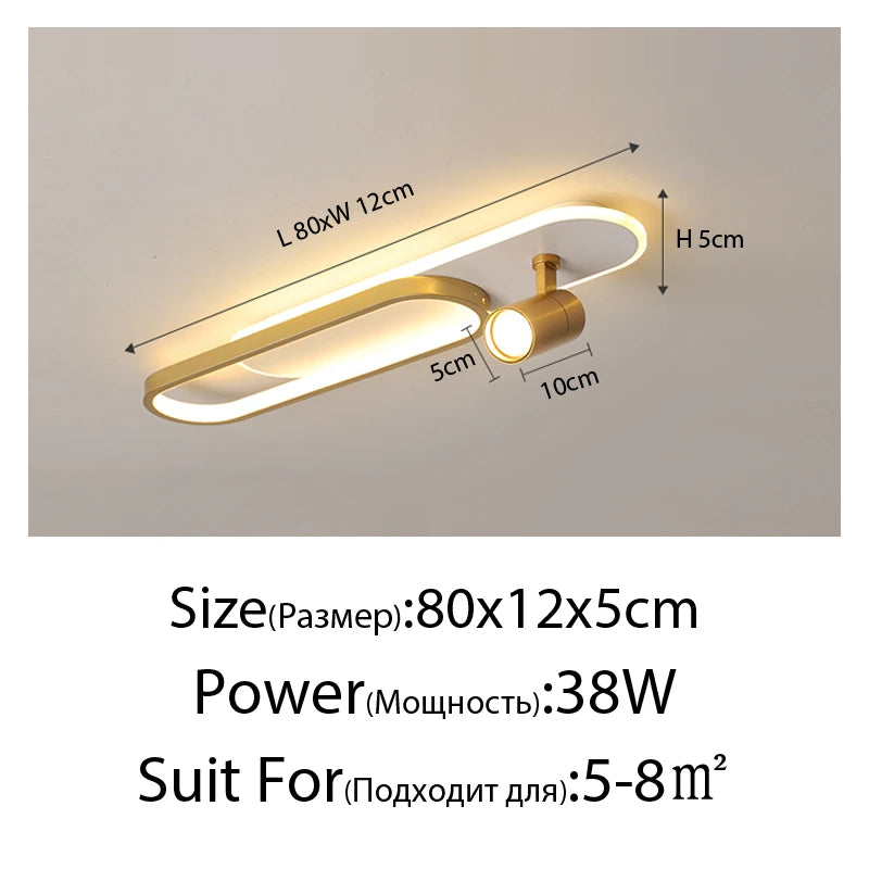 Modern Acrylic LED Chandelier with Adjustable Spotlight