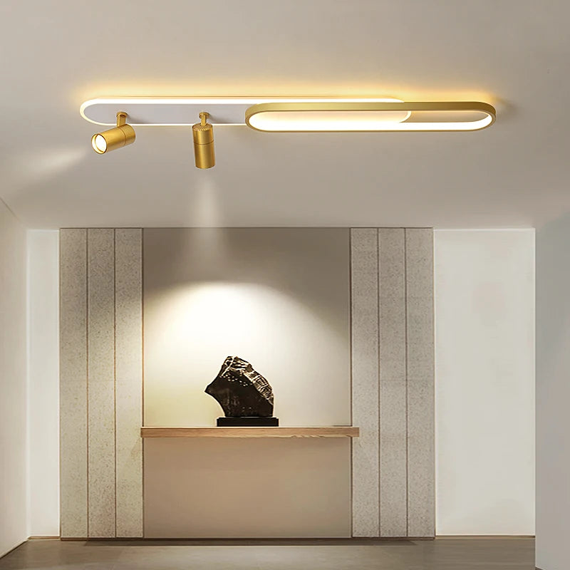 Modern Acrylic LED Chandelier with Adjustable Spotlight