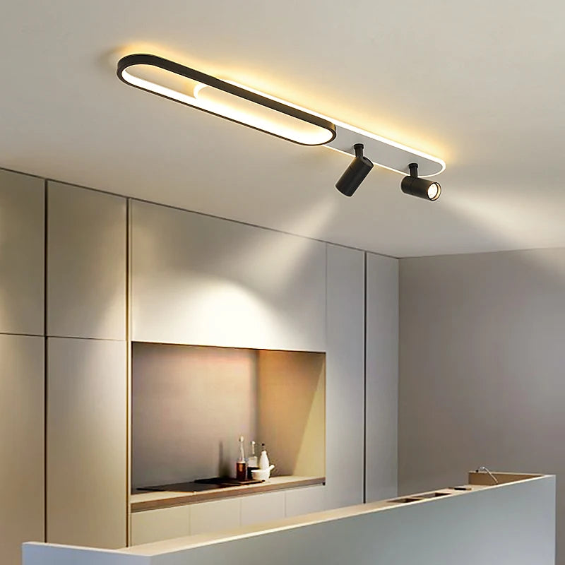 Modern Acrylic LED Chandelier with Adjustable Spotlight