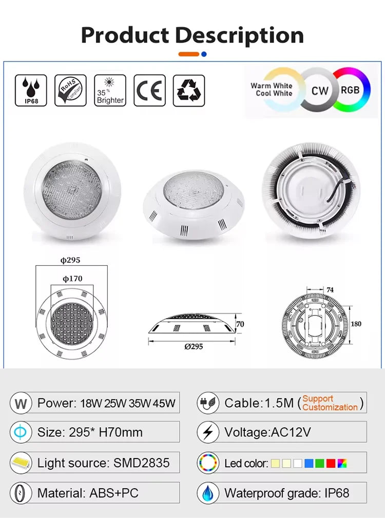 LED Underwater Pool Light
