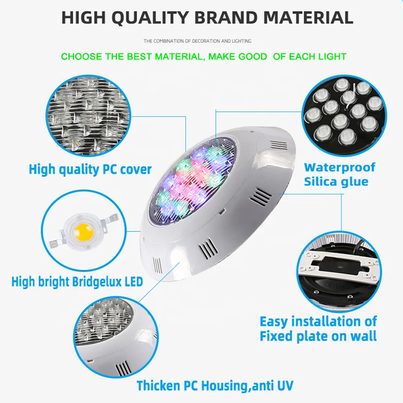 RGB LED Swimming Pool Light with Remote