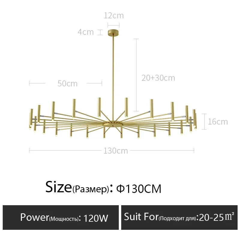 Modern Black Metal Ceiling Spotlight Chandelier