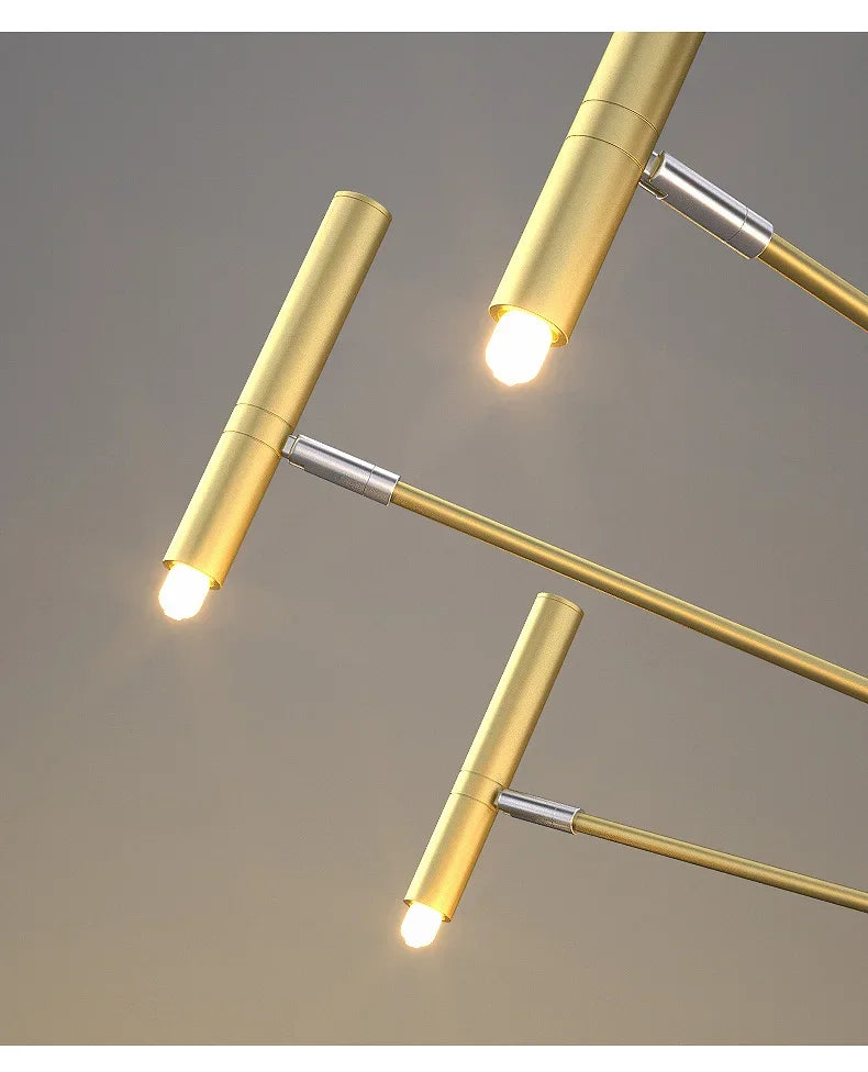 Modern Black Metal Ceiling Spotlight Chandelier