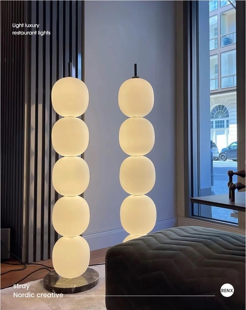 Nordic Gourd Glass Floor Lamp