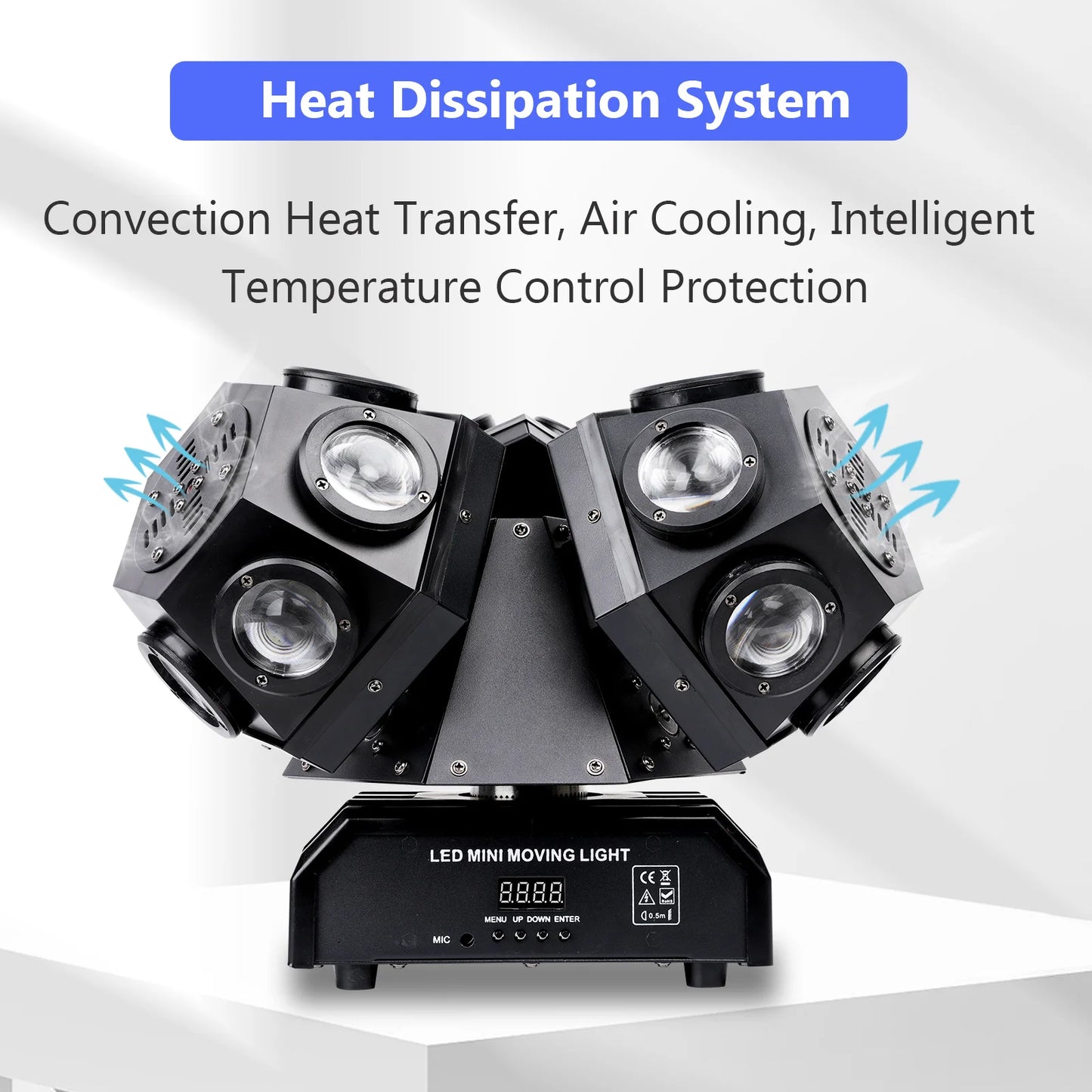 180W Triple-Head RGBW LED Moving Head Beam Light