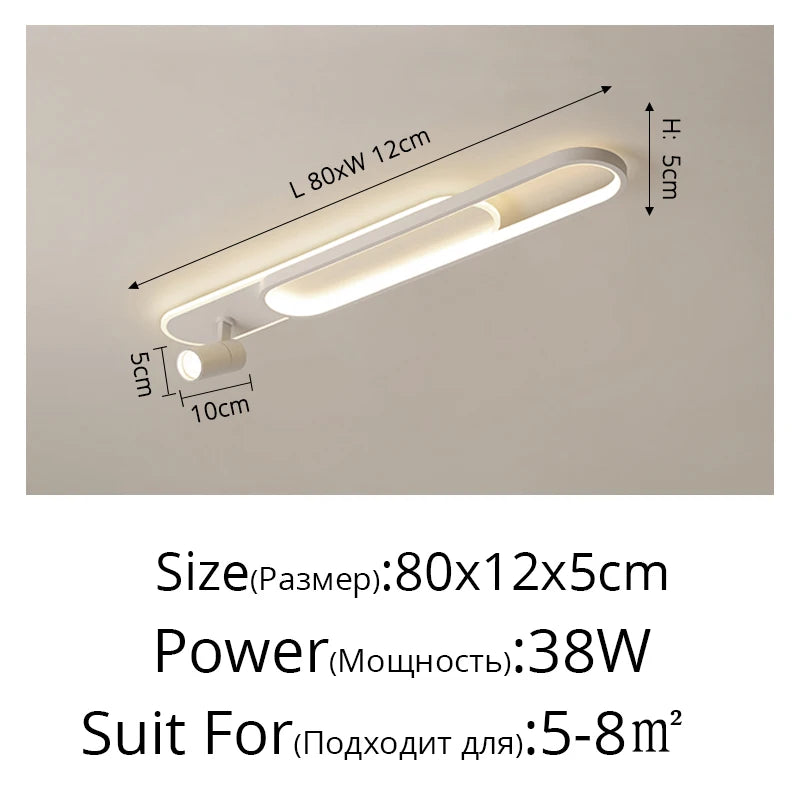 Modern Acrylic LED Chandelier with Adjustable Spotlight