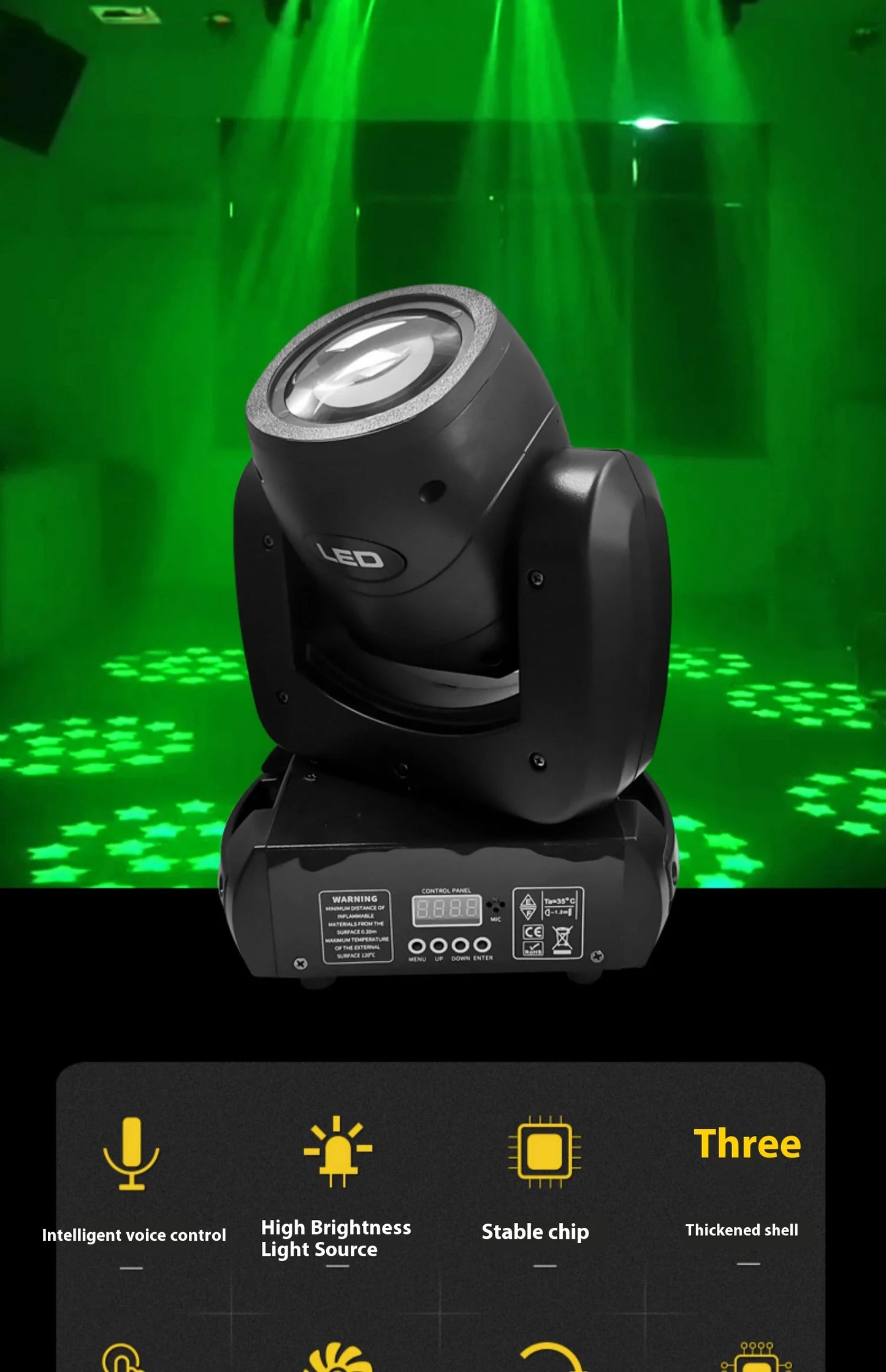 2PCS/4PCS Mini LED Moving Head Lights