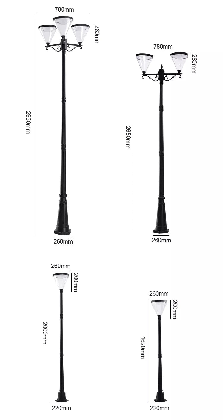 Solar LED Garden Street Lamp