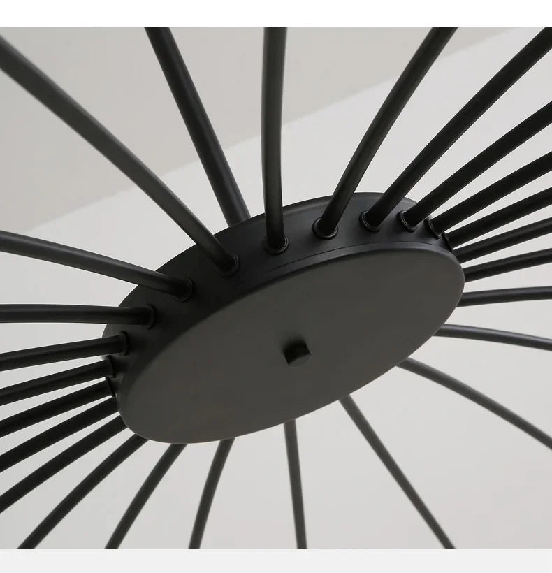 Modern Black Metal Ceiling Spotlight Chandelier