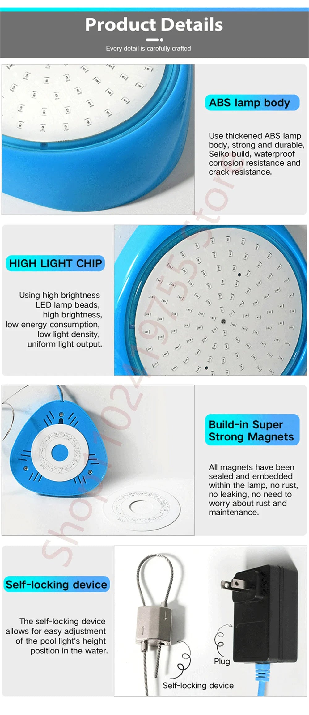 Smart RGB LED Underwater Pool Light 12W–25W