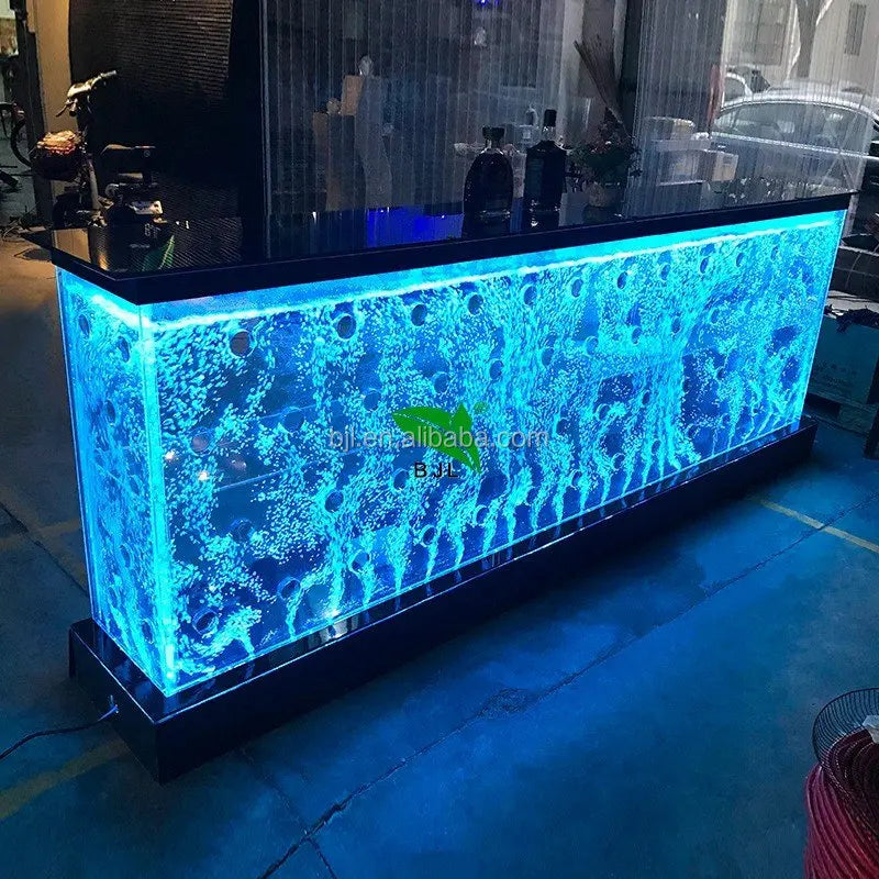 Custom Modern LED Color-Changing Water Bubble Wall