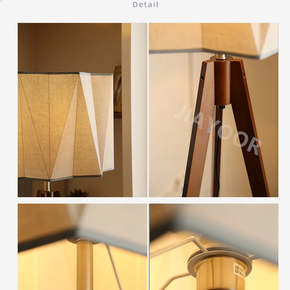 Antique Style Solid Wood Floor Lamp