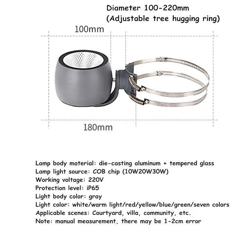 LED COB Outdoor Garden Tree Spotlight