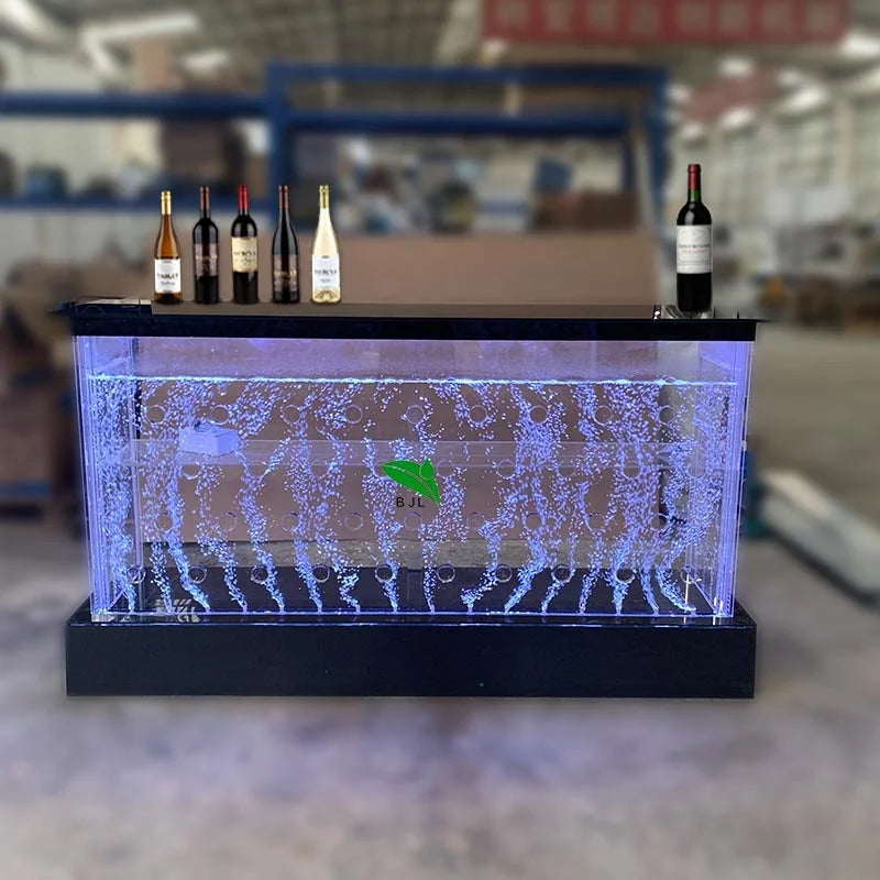 Custom Modern LED Color-Changing Water Bubble Wall