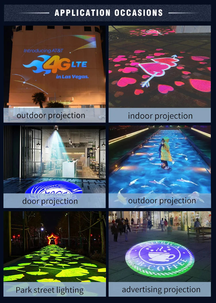 200W Outdoor Waterproof Gobo LED Custom Advertising Light