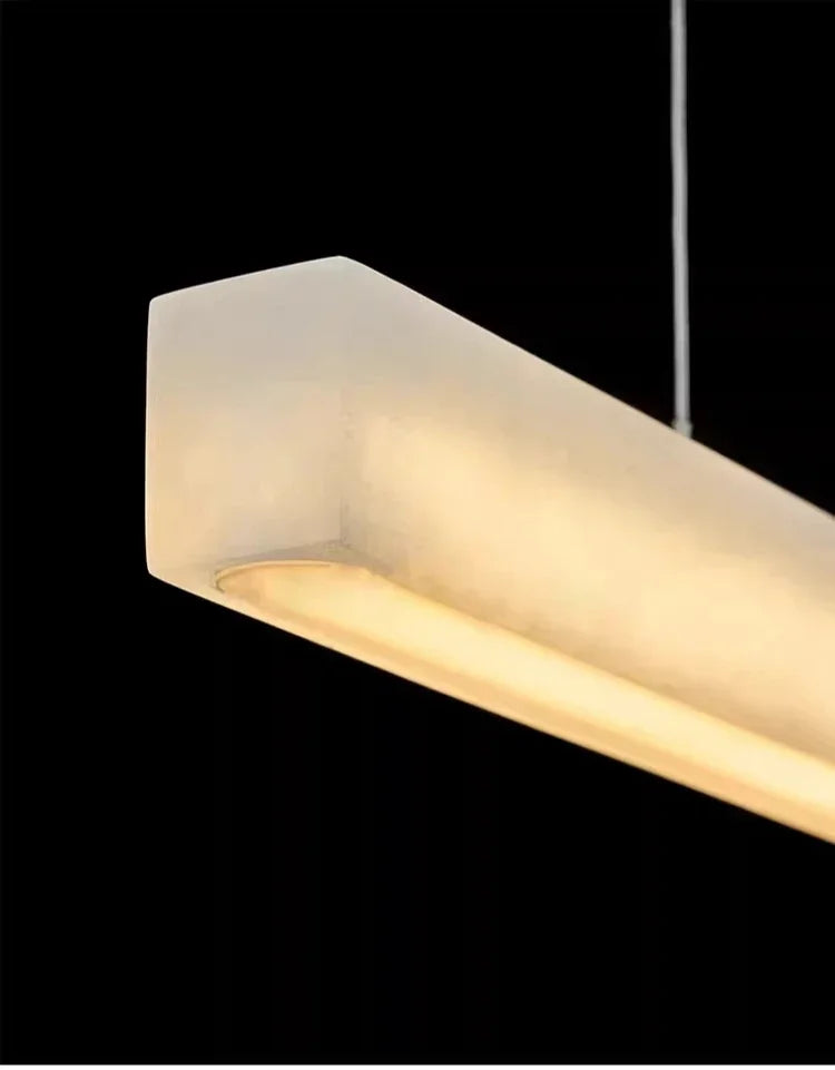 Simple Natural Marble Rectangle Chandelier