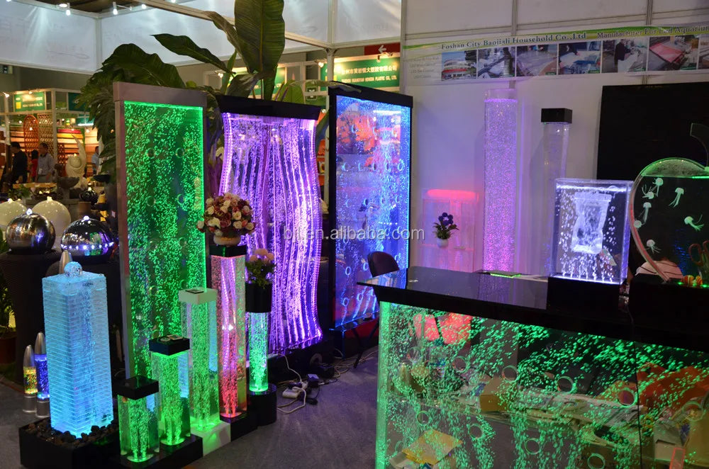 Custom Modern LED Color-Changing Water Bubble Wall
