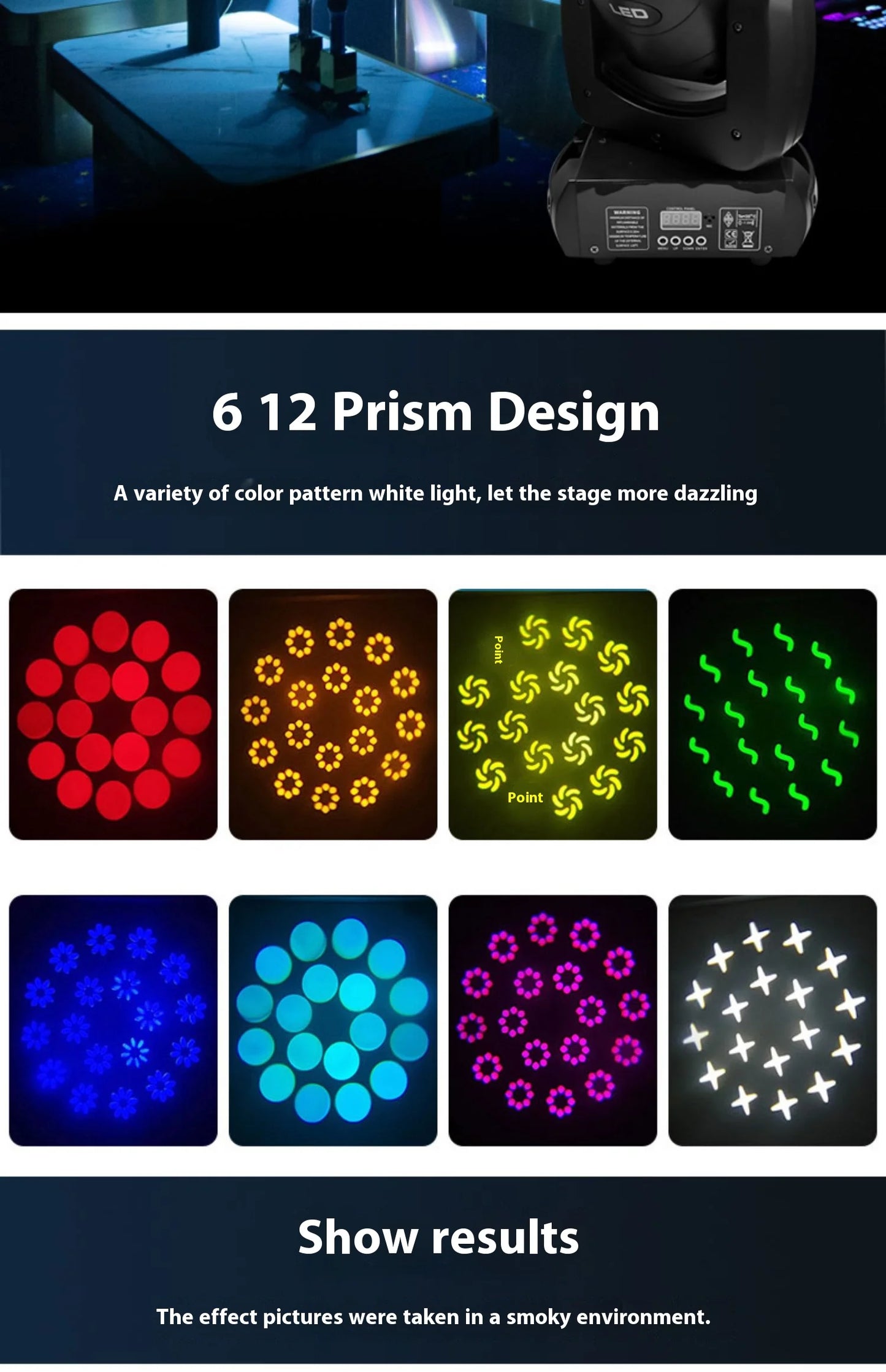 2PCS/4PCS Mini LED Moving Head Lights