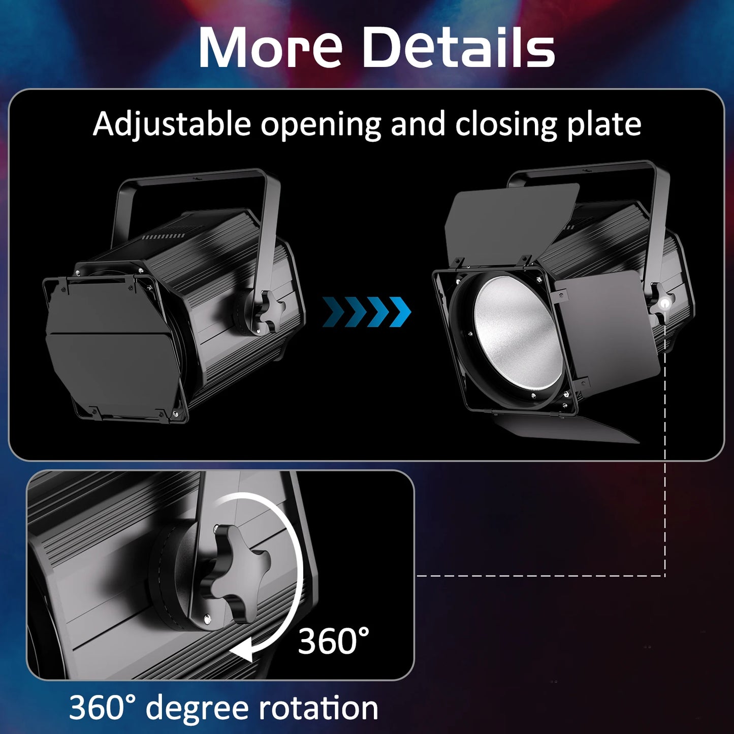 200W 6-in-1 RGBWA+UV COB Par Lights