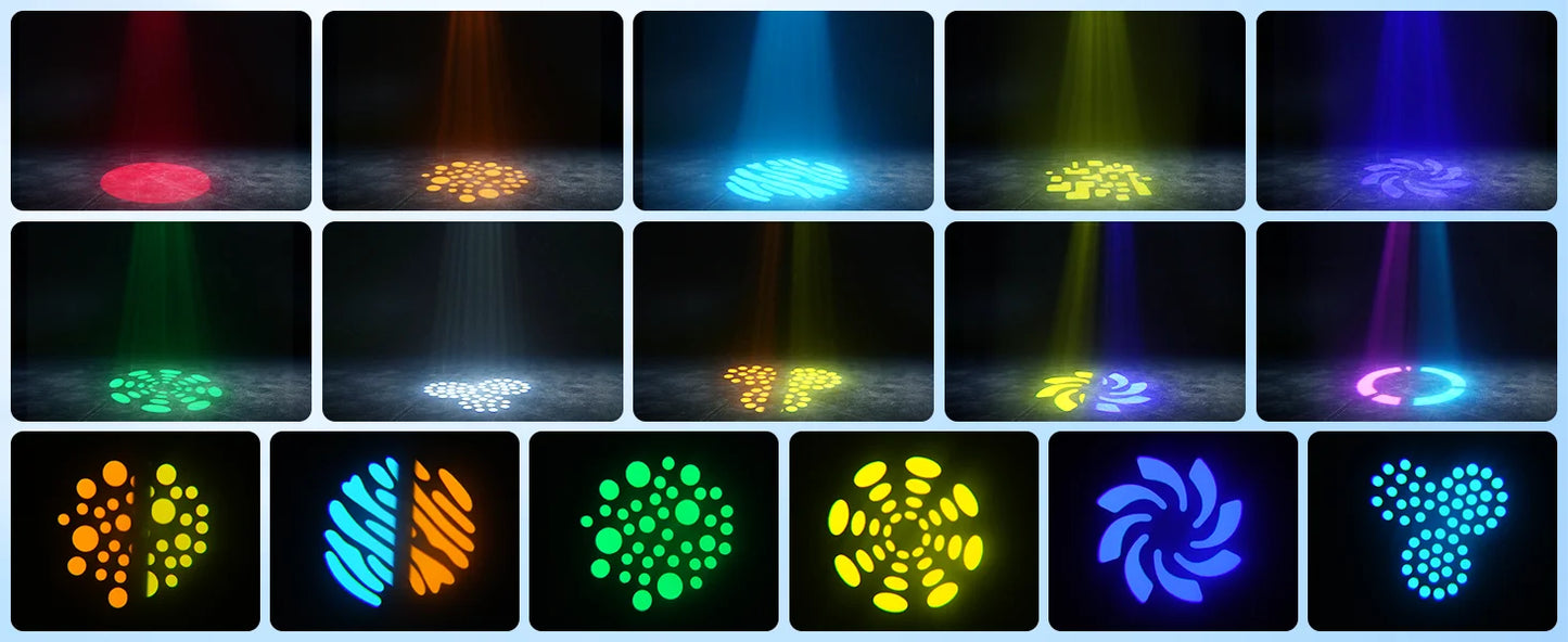 30W RGBW LED Beam Gobo Moving Head Lights - DMX512