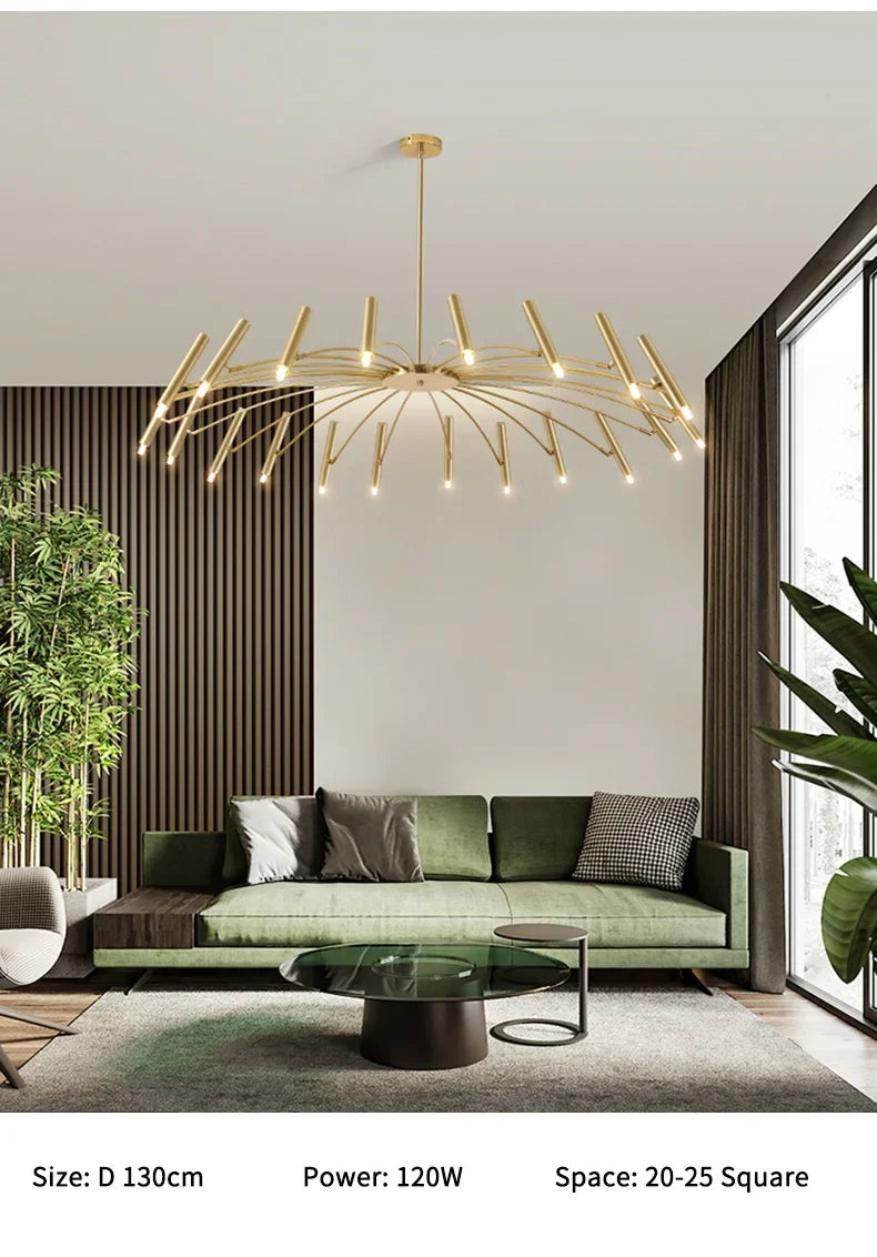 Modern Black Metal Ceiling Spotlight Chandelier