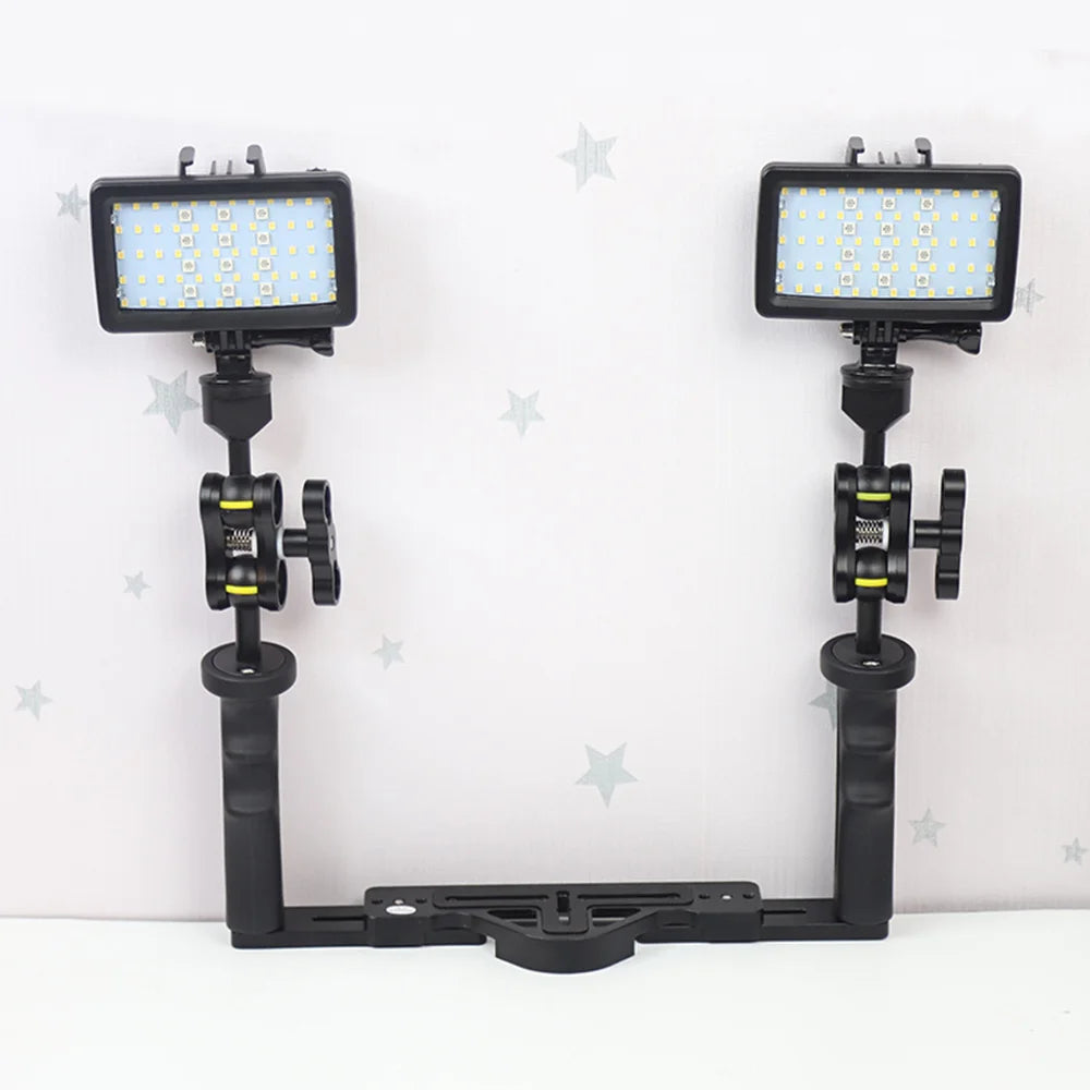 Seafrogs Aluminum Alloy Tray with Diving 40M Waterproof Underwater LED Photography Lighting Clamp