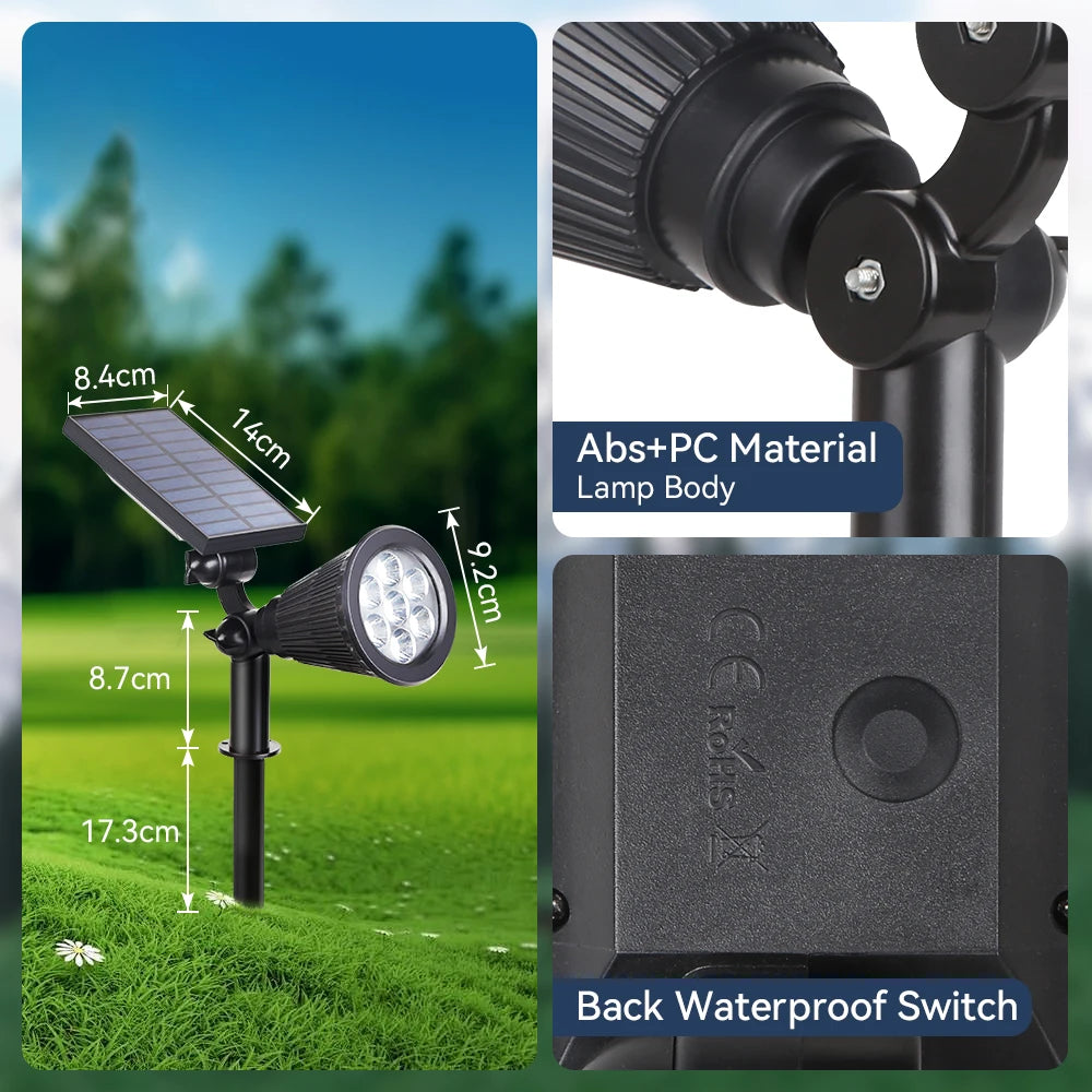 Outdoor Waterproof LED Solar Spotlights