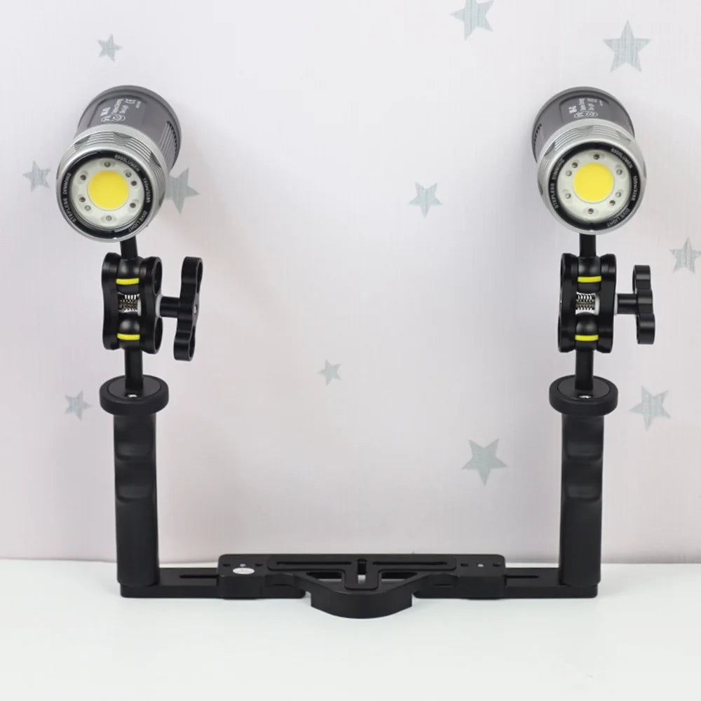 Seafrogs Aluminum Alloy Tray with Diving 40M Waterproof Underwater LED Photography Lighting Clamp