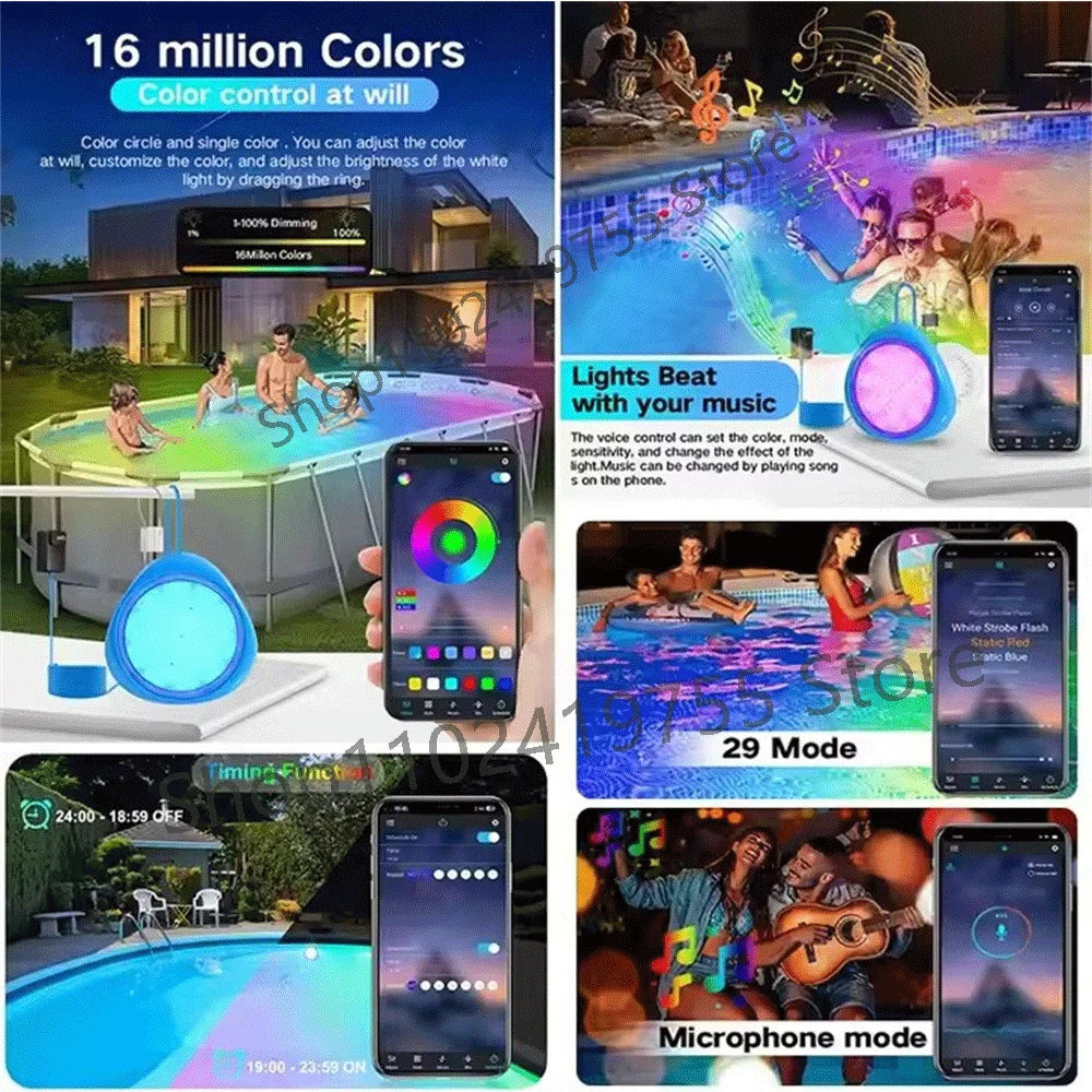 Smart RGB LED Underwater Pool Light 12W–25W