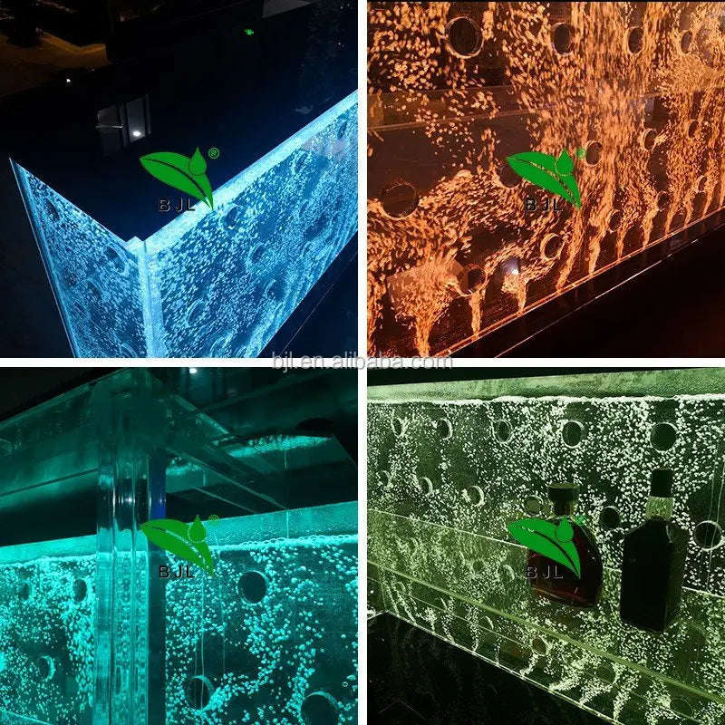 Custom Modern LED Color-Changing Water Bubble Wall