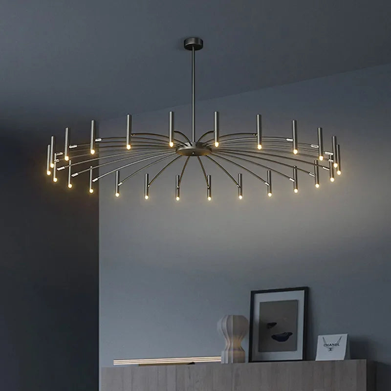 Modern Black Metal Ceiling Spotlight Chandelier