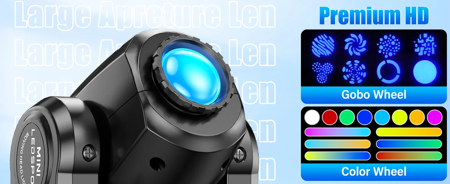 30W RGBW LED Beam Gobo Moving Head Lights - DMX512