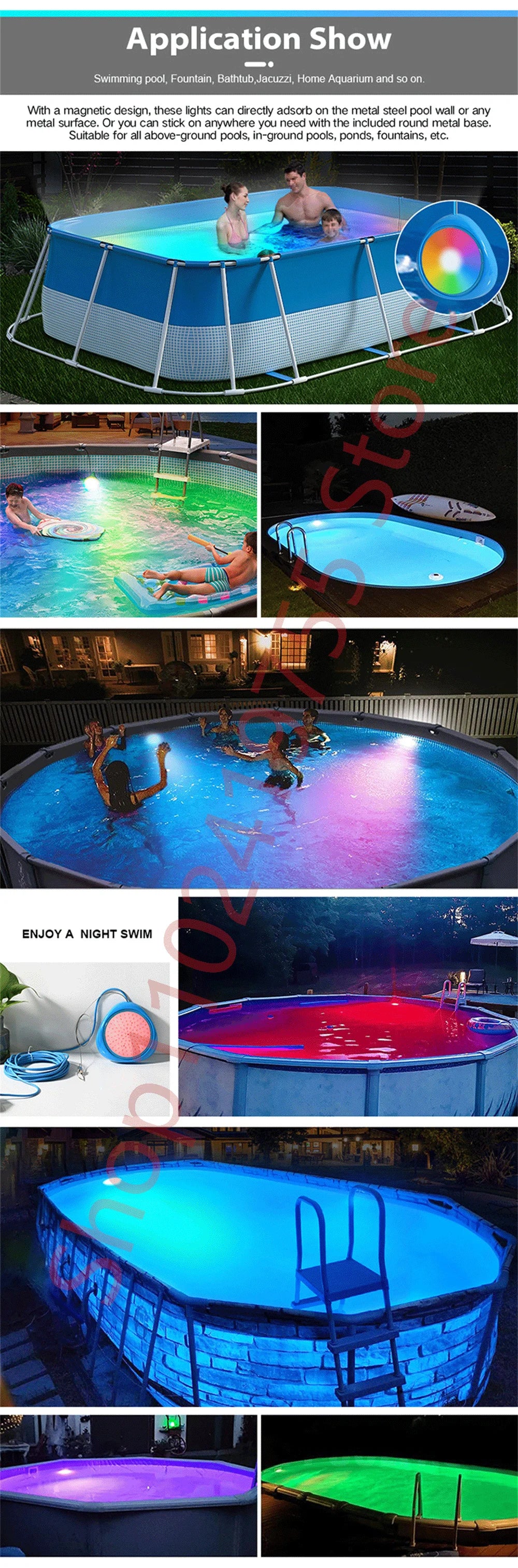 Smart RGB LED Underwater Pool Light 12W–25W