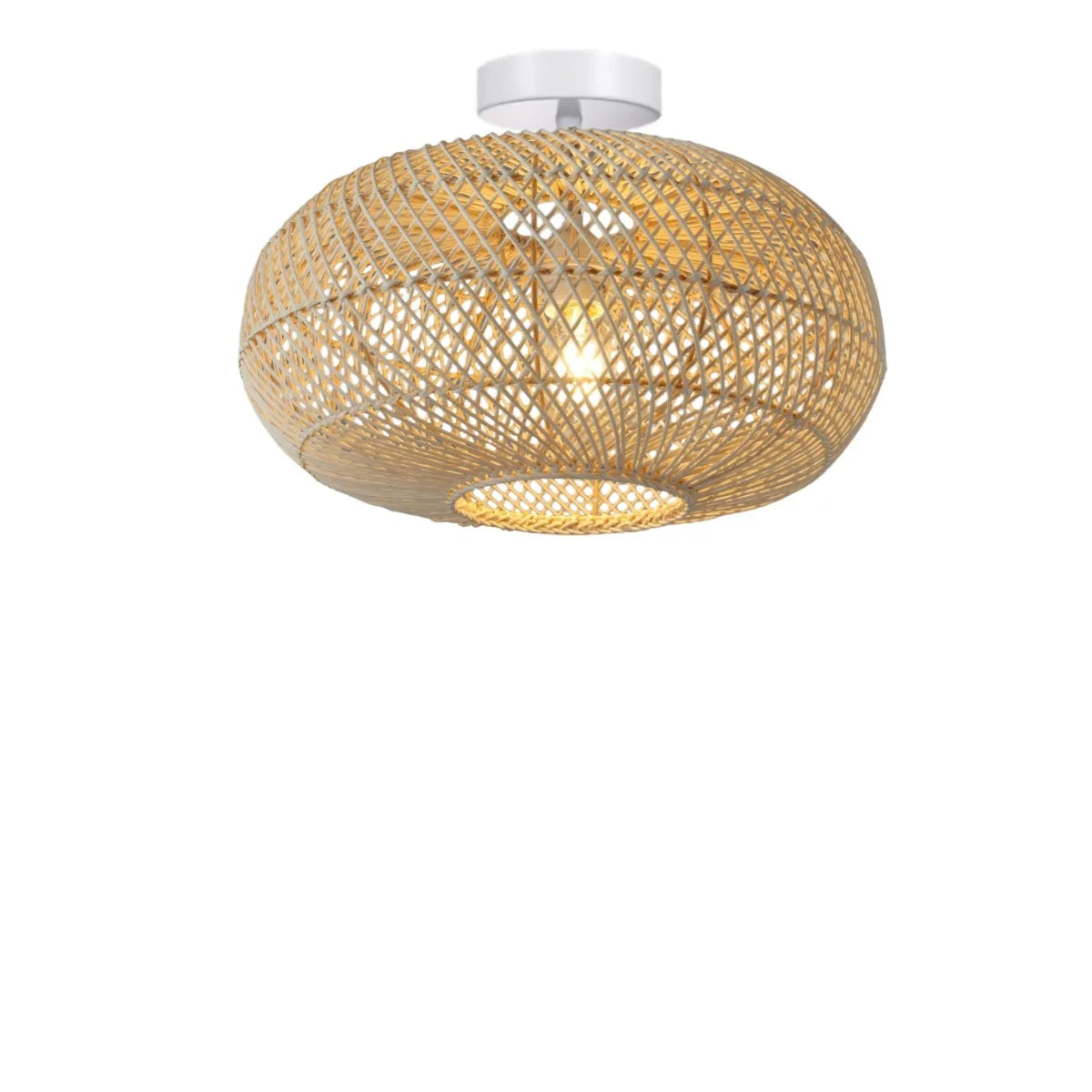 40cm Handcrafted Rattan Pendant Light – Natural Wicker Ceiling Lamp