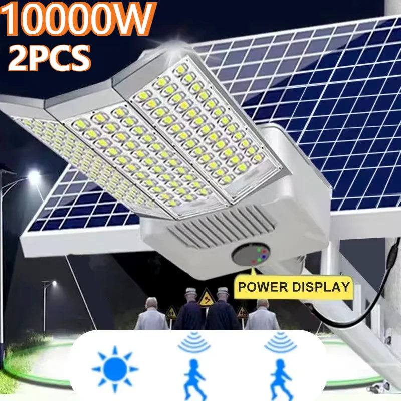 2PCS 10000W Solar Street Lights