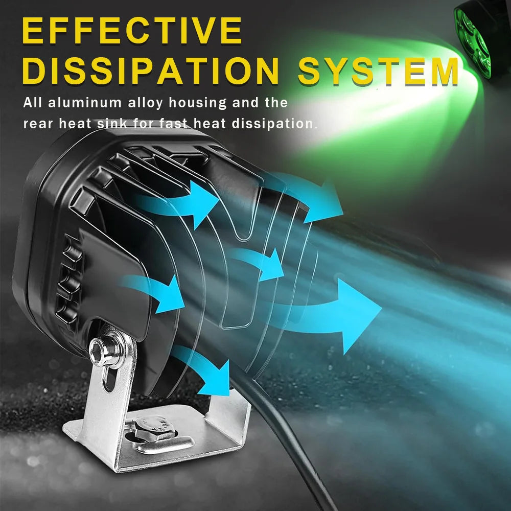 12–24V Red & Green Spot Lights