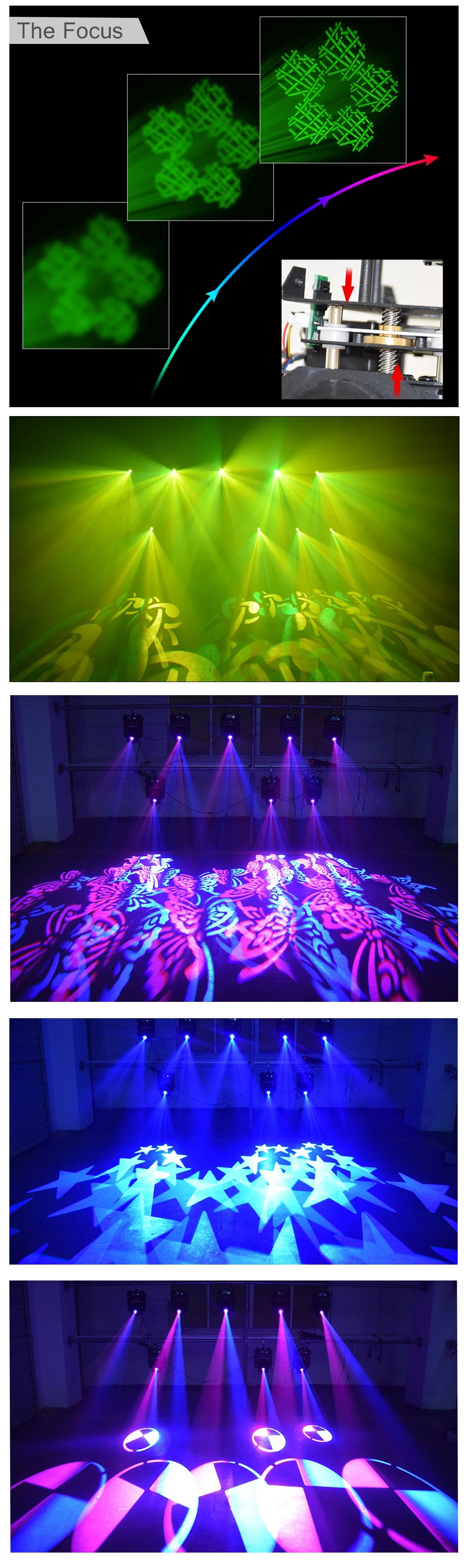 LED Spot 100W Moving Head Light with 8-Face Prism