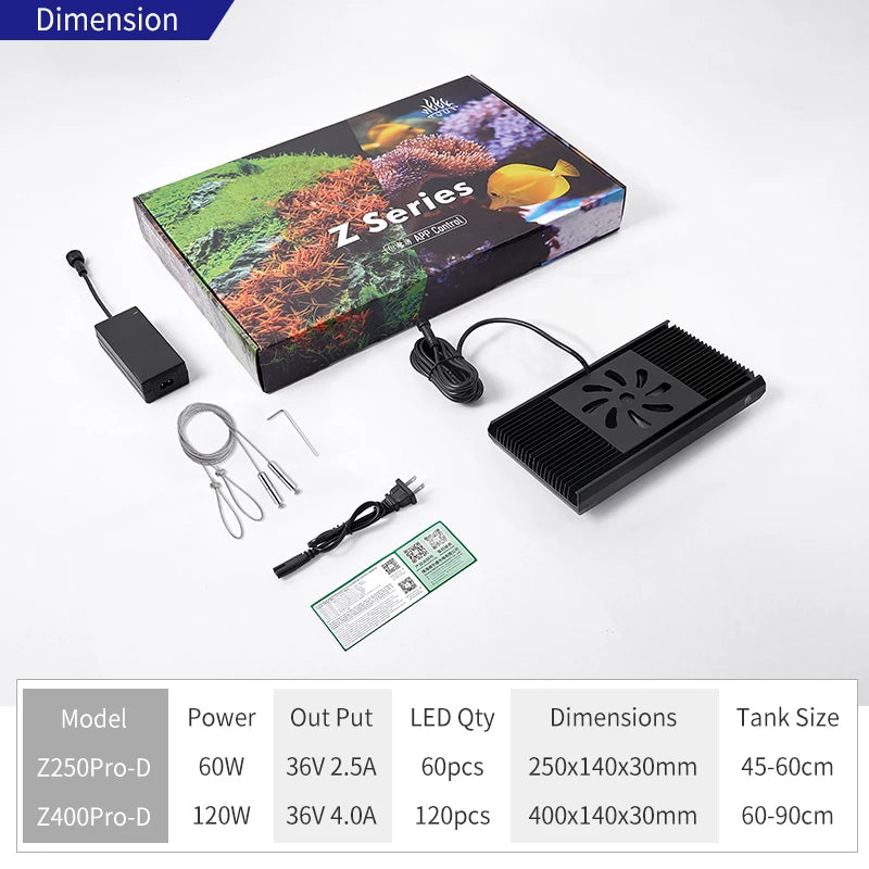 Week Aqua Z Series Z250 / Z400 Bluetooth 3.0 LED Aquarium Light