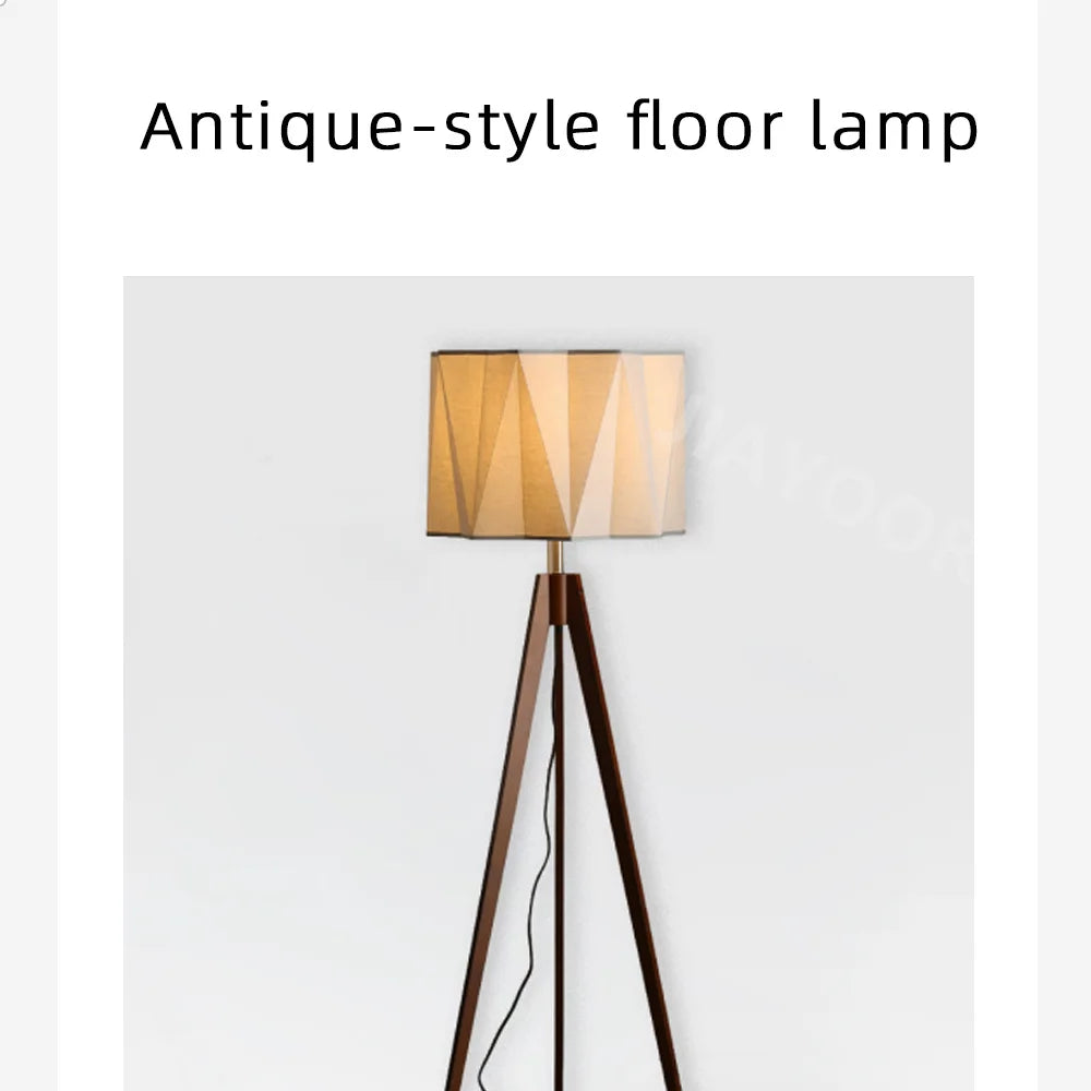 Antique Style Solid Wood Floor Lamp